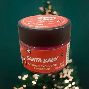 LUSH Santa Baby Lip Scrub NEW Holiday Exclusive Red Tinted Sugar Scrub Vegan